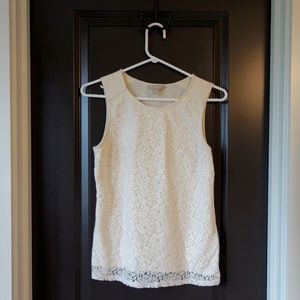 Banana Republic || Size SP White Lace Tank Top